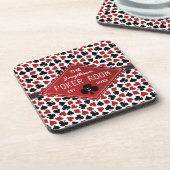 カスタマイズ可能なトランプのポーカー部屋のカジノ コースター (左側)