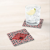 カスタマイズ可能なトランプのポーカー部屋のカジノ スクエアペーパーコースター (インサイチュ)