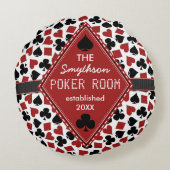 カスタマイズ可能なトランプのポーカー部屋のカジノ ラウンドクッション (裏面)