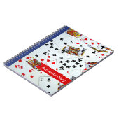 カスタマイズ可能なトランプトランプゲームのノート ノートブック (左側)