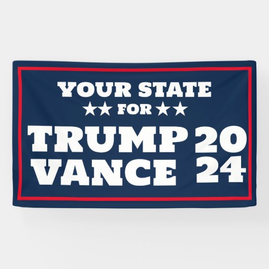 カスタマイズ可能なトランプVance 2024バナー 横断幕 (横)
