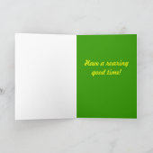 カスタマイズ可能なトリケラトプス恐竜ハッピーバースデー カード (内部)