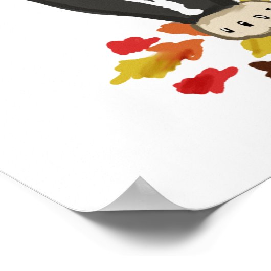 カスタマイズ可能なトリックまたはハロウィーンパグポスター ポスター (角)