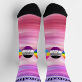 カスタマイズ可能なトリプル女神ムーン星形五角形プライド ソックス (上部)