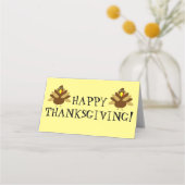 カスタマイズ可能なトルコ感謝祭座席表 プレイスカード (裏面)