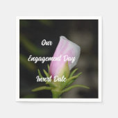 カスタマイズ可能なトレンディーバラ婚約紙ナプキン スタンダードカクテルナプキン (正面)