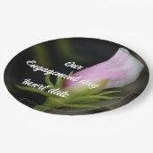 カスタマイズ可能なトレンディーバラ婚約紙プレート ペーパープレート (アングル)