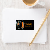 カスタマイズ可能なトロピカルティキ像住所 シール (インサイチュ)