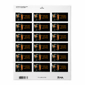 カスタマイズ可能なトロピカルティキ像住所 シール (フルシート)