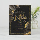 カスタマイズ可能なトロピカルバースデーパーティー招待状 招待状 (スタンド正面)