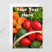 カスタマイズ可能なトロピカルフルーツカード (正面/裏面)