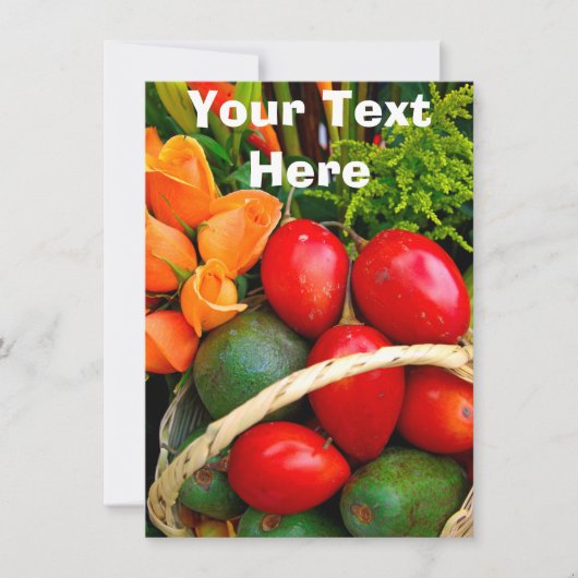 カスタマイズ可能なトロピカルフルーツカード (正面)