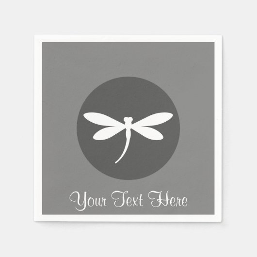 カスタマイズ可能なトンボのナプキン スタンダードカクテルナプキン (正面)