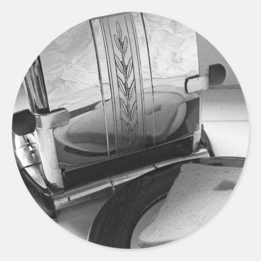 カスタマイズ可能なトースターキッチンアートシール ラウンドシール (正面)