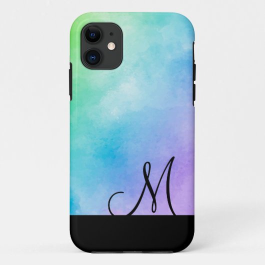 カスタマイズ可能なトートバッグの虹の水彩画 Case-Mate iPhoneケース (裏面)