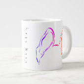 カスタマイズ可能なドイツのシェパード耳ジャンボコーヒーマグ ジャンボコーヒーマグカップ (正面右)