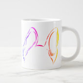 カスタマイズ可能なドイツのシェパード耳ジャンボコーヒーマグ ジャンボコーヒーマグカップ (右)