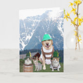 カスタマイズ可能なドイツの父の日 カード (黄色い花)