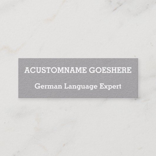 カスタマイズ可能なドイツ語専門家の名刺 スキニー名刺 (正面)