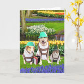 カスタマイズ可能なドイツ語 カード (黄色い花)