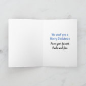 カスタマイズ可能なドギークリスマスサンタカード カード (内部)