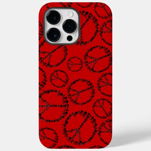 カスタマイズ可能なドクロ平和 Case-Mate iPhoneケース (裏面)