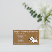 カスタマイズ可能なドッグシッター/ウォーカー名刺 名刺 (スタンド正面)
