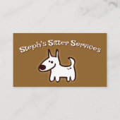 カスタマイズ可能なドッグシッター/ウォーカー名刺 名刺 (裏面)