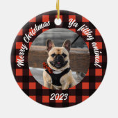 カスタマイズ可能なドッグフォトオーナメント セラミックオーナメント (裏面)