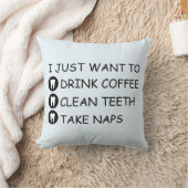 カスタマイズ可能なドリンクコーヒー、清潔な歯、テイク昼寝 クッション (ブランケット)