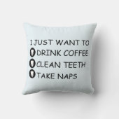 カスタマイズ可能なドリンクコーヒー、清潔な歯、テイク昼寝 クッション (裏面)