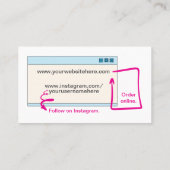カスタマイズ可能なドーナツ店の名刺 名刺 (裏面)