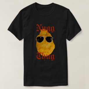 カスタマイズ可能なナグおもしろいチキンナゲット Tシャツ
