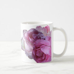 カスタマイズ可能なナタリー名かわいらしピンクのバラの花 コーヒーマグカップ