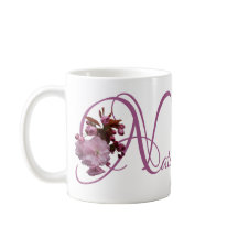 カスタマイズ可能なナタリー名ピンクのさくらんぼブロッサムboho