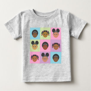 カスタマイズ可能なナチュラルヘアギフト! ベビーTシャツ