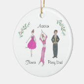 カスタマイズ可能なナツクラッカーパーティーパパ/花/アラビア セラミックオーナメント (左)