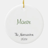 カスタマイズ可能なナツクラッカーパーティーパパ/花/アラビア セラミックオーナメント (裏面)