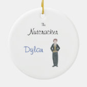 カスタマイズ可能なナツクラッカーパーティーボーイ/フリッツ/パーティーパパ セラミックオーナメント (裏面)