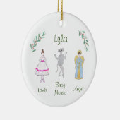 カスタマイズ可能なナツクラッカーラム/ベビーマウス/天使 セラミックオーナメント (右)