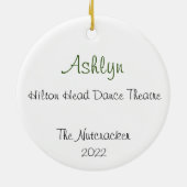 カスタマイズ可能なナツクラッカールシア/オダマキ（植物） セラミックオーナメント (裏面)