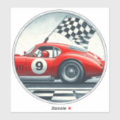 カスタマイズ可能なナンバーレースカー シール (シート)