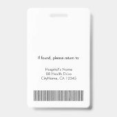 カスタマイズ可能なナースプラクティショナセキュリティID写真 バッジ (裏面)