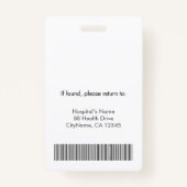 カスタマイズ可能なナースプラクティショナセキュリティID写真 バッジ (裏面)