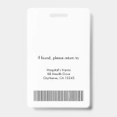 カスタマイズ可能なナースプラクティショナフォトIDセキュリティ バッジ (裏面)