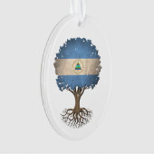 カスタマイズ可能なニカラグアの旗の生命の樹 オーナメント (正面)