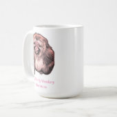 カスタマイズ可能なニヤニヤ猿のマグカップ コーヒーマグカップ (正面左)