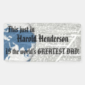 カスタマイズ可能なニュース見出し世界最高のパパ 横断幕 (横)