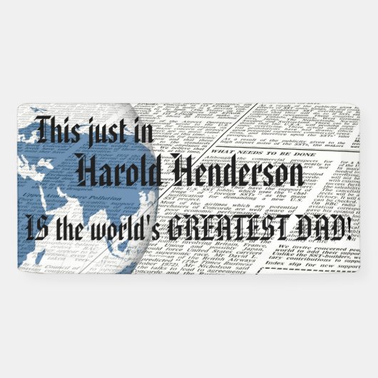 カスタマイズ可能なニュース見出し世界最高のパパ 横断幕 (横)