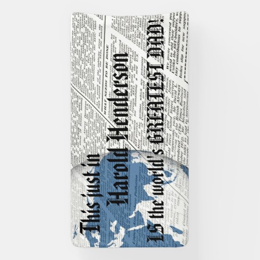 カスタマイズ可能なニュース見出し世界最高のパパ 横断幕 (縦)